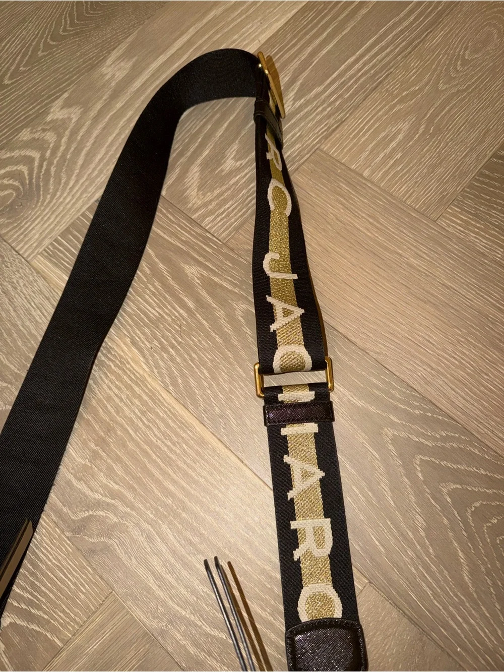 Marc Jacobs Brown Leather Camera Bag with Black Logo Strap